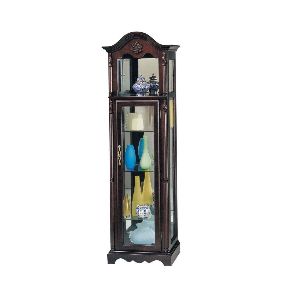 Lindsey Curio Cabinet, Cherry - 02349