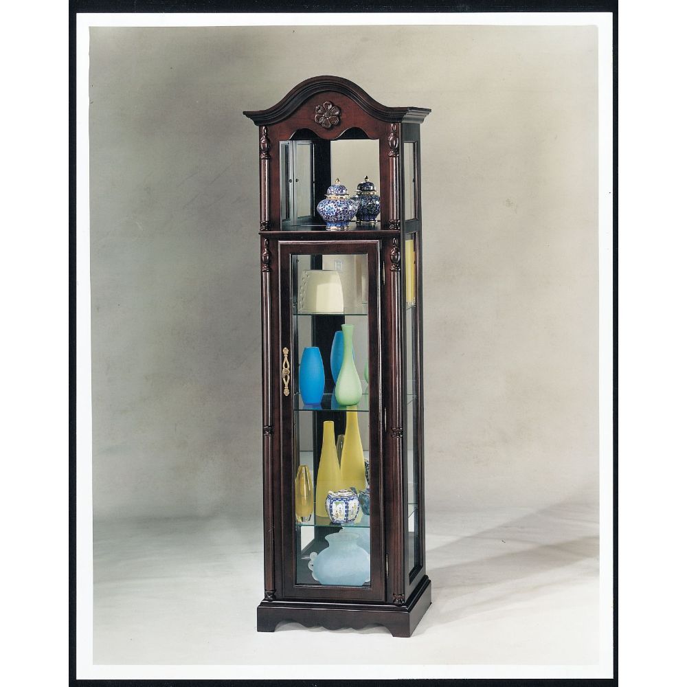 Lindsey Curio Cabinet, Cherry - 02349
