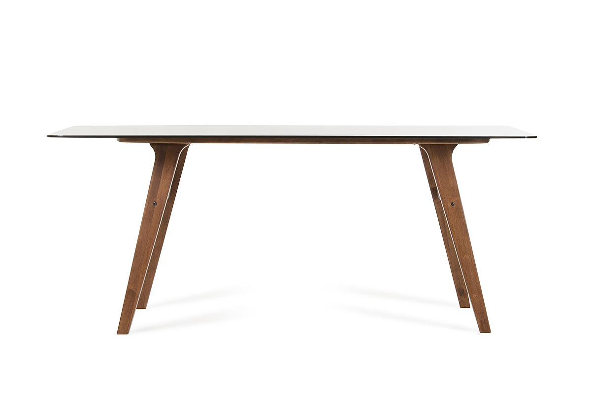 Sleek Smoke Tempered Glass Dining Table- 283834