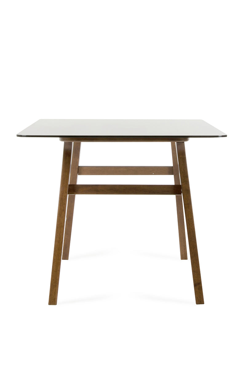 Sleek Smoke Tempered Glass Dining Table- 283834