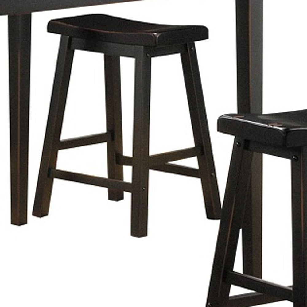 Five Piece Black Square Mix Of Solid And Manufactured Wood Dining Set With Four Chairs- 286135