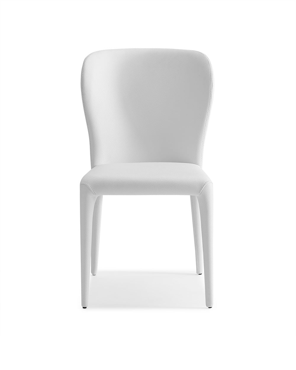 Set Of 2 White Faux Leather Dining Chairs- 320748