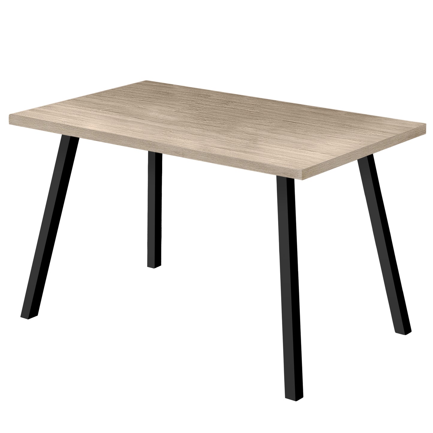 Dark Taupe Black Metal Dining Table