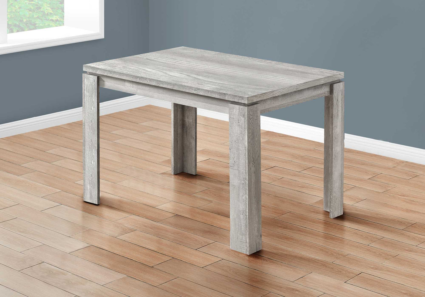 Grey Reclaimed Wood-Look Dining Table
