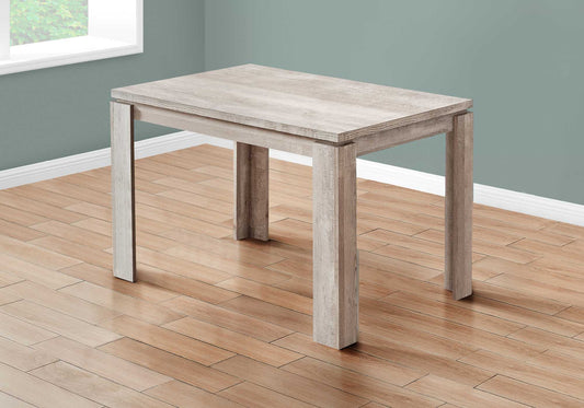 Taupe Reclaimed Wood-Look Dining Table