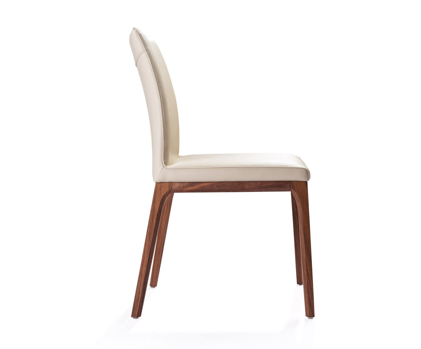 Set Of 2 Taupe Faux Leather Dining Chairs- 370661