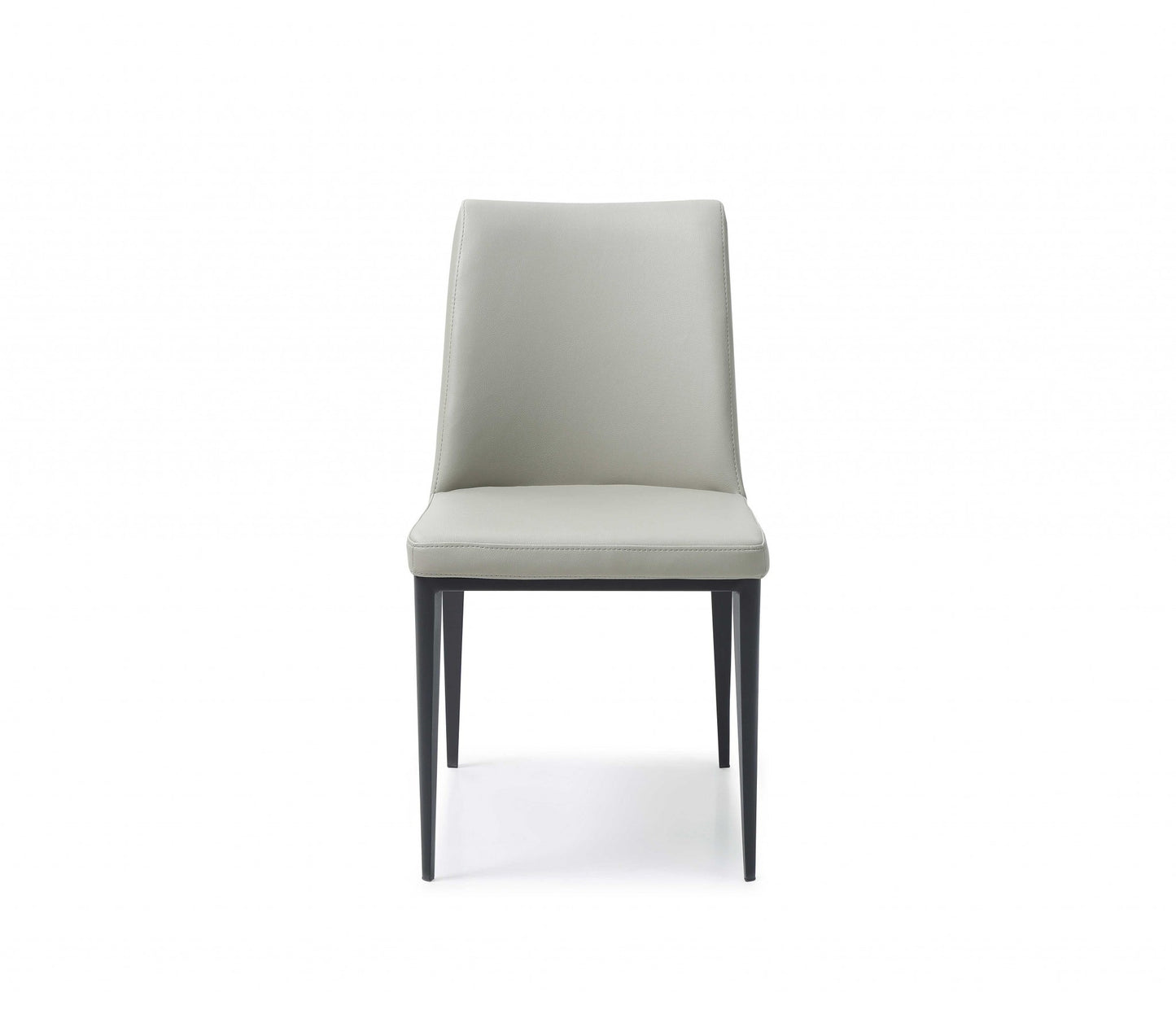 Set Of 2 Taupe Faux Leather Dining Chairs - 370658