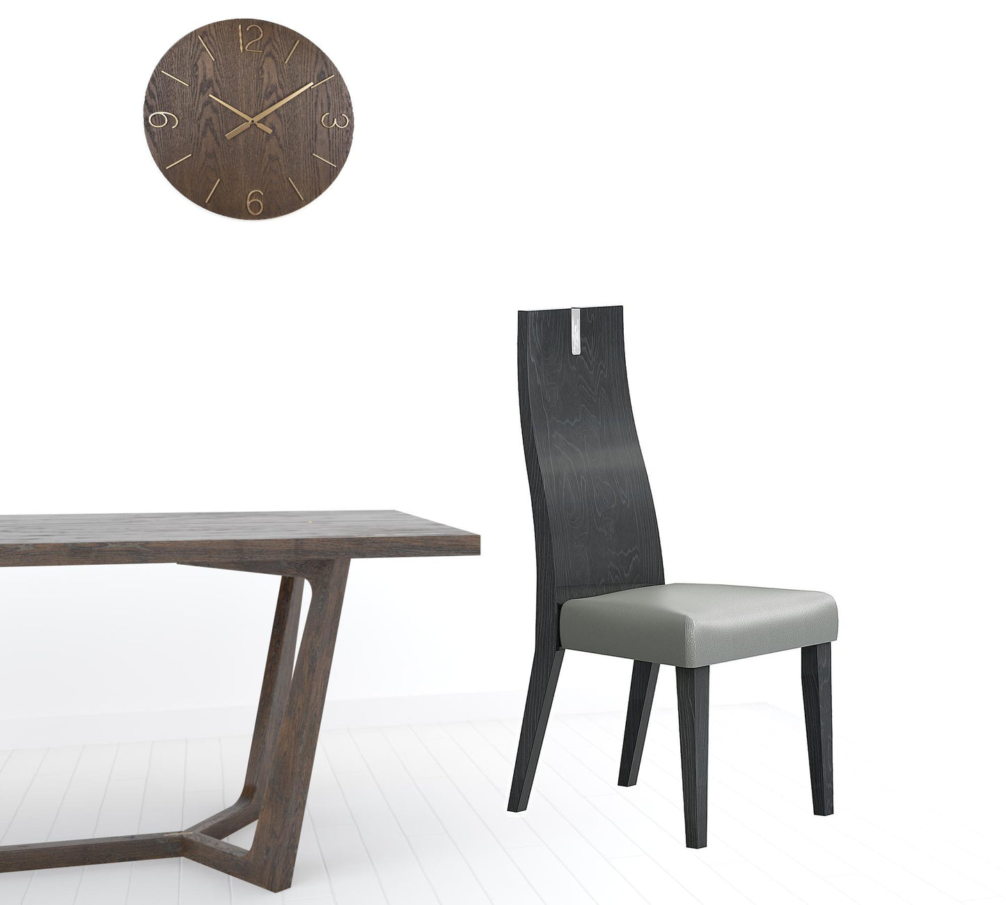 Set Of 2 Chair Faux Leather Metal Dining Chairs- 370676