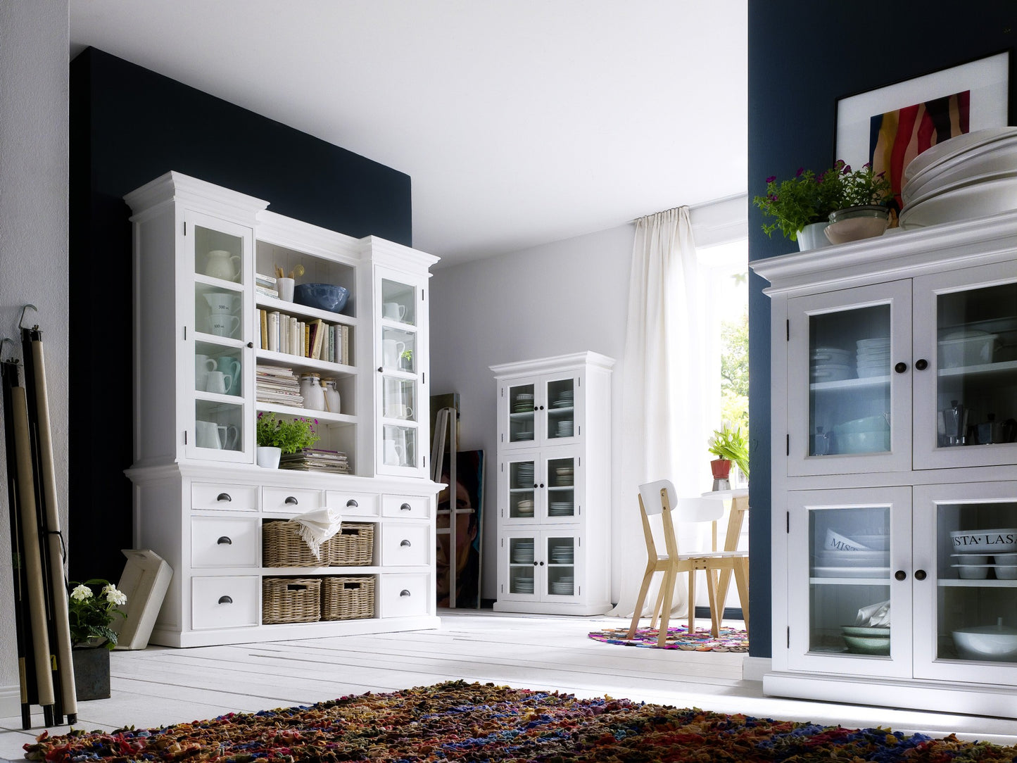 Classic White Two Level Storage Cabinet- 397840