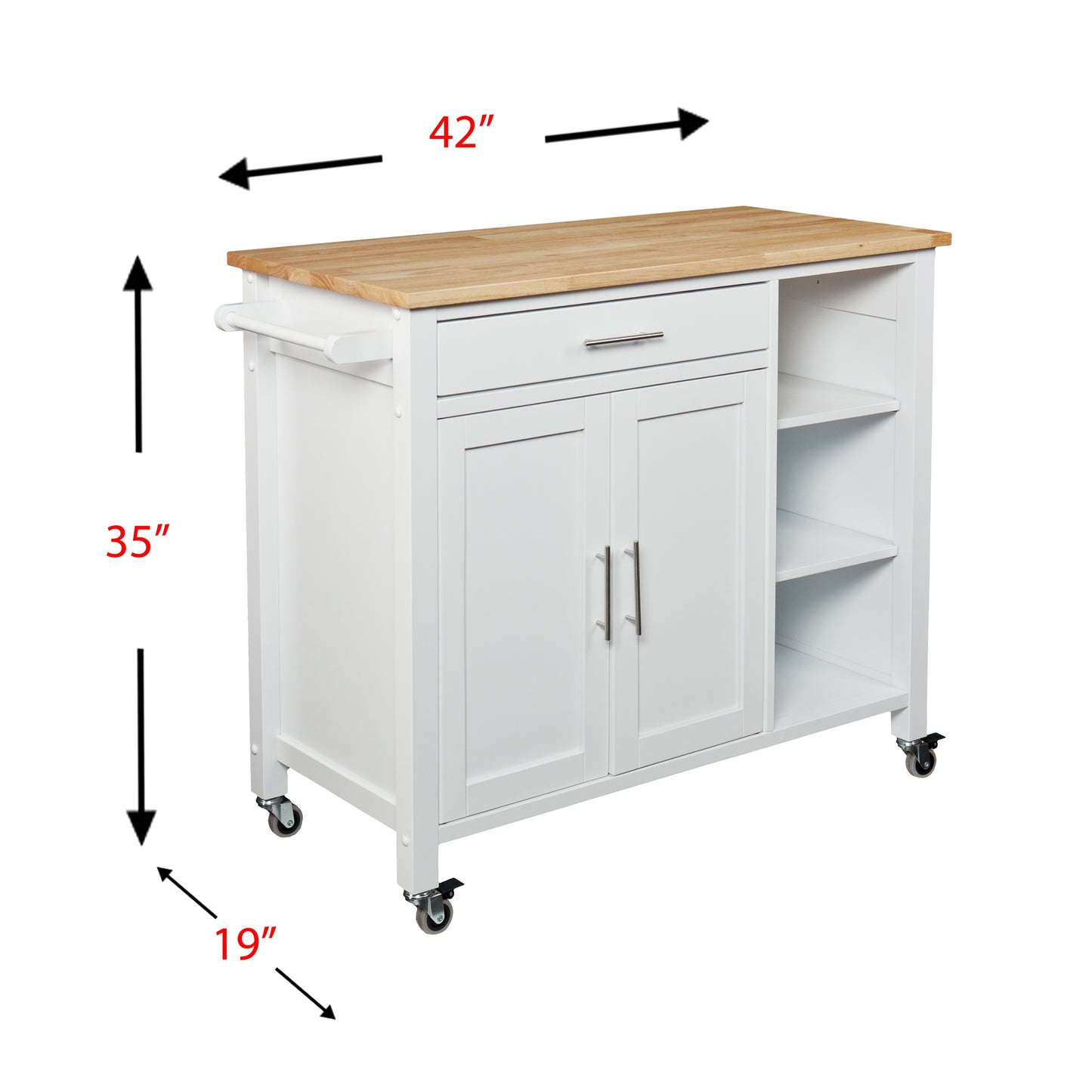 Martinville Kitchen Cart - White- 402544