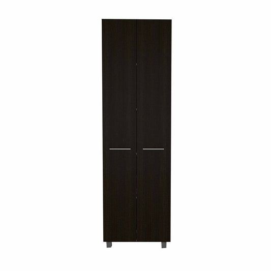 78" Modern Black Pantry Cabinet With Two Full Size Doors- 403768