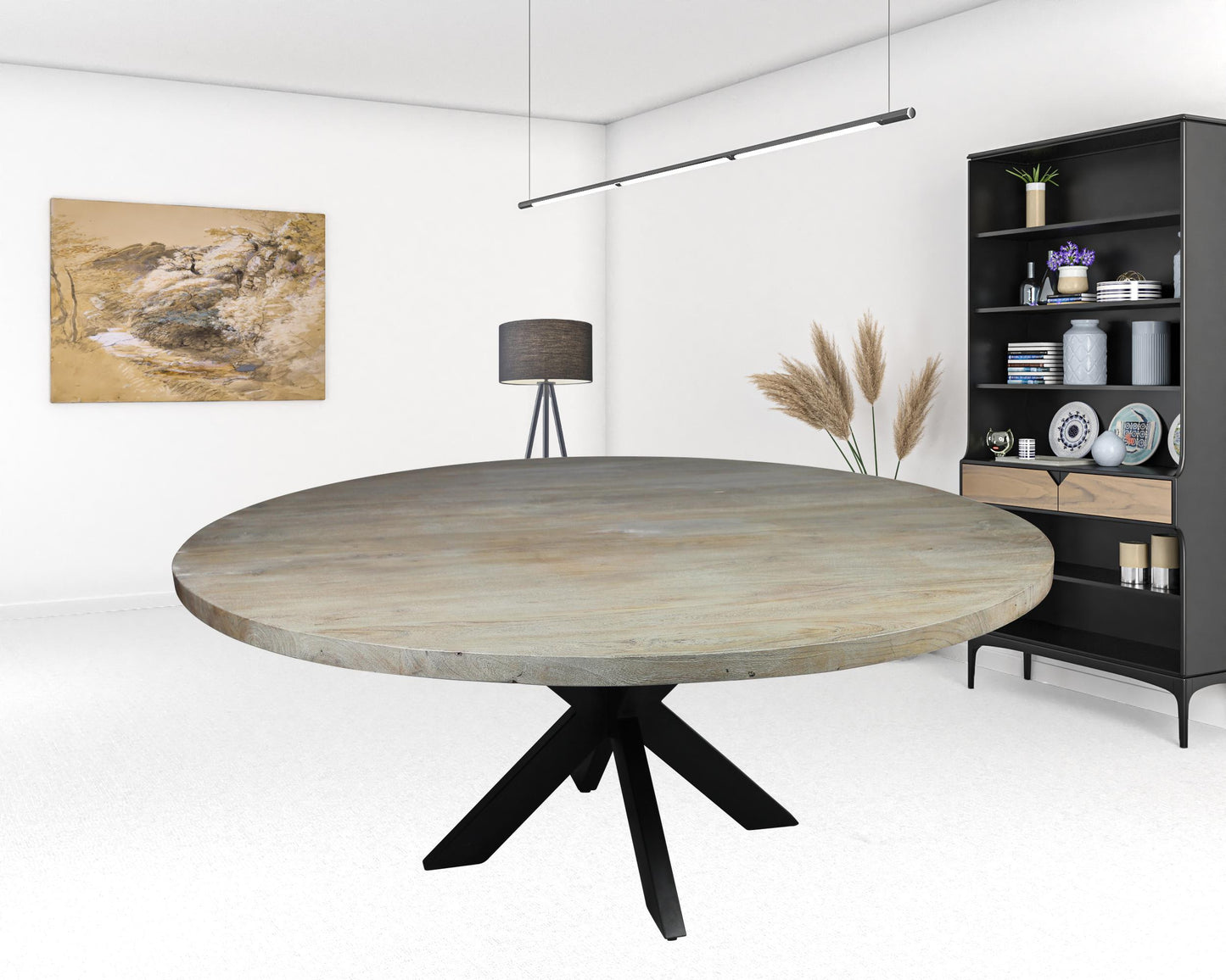 Felix 7-Piece Dining Set With 72" Mango Wood Dining Table And 6 Cleo Mink Chairs - 489556