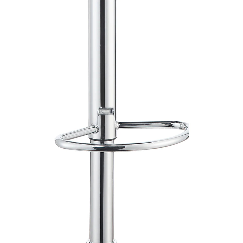 BM160780 Modern Adjustable Swivel Metal Bar Stool, Brown And Silver ,Set Of 2