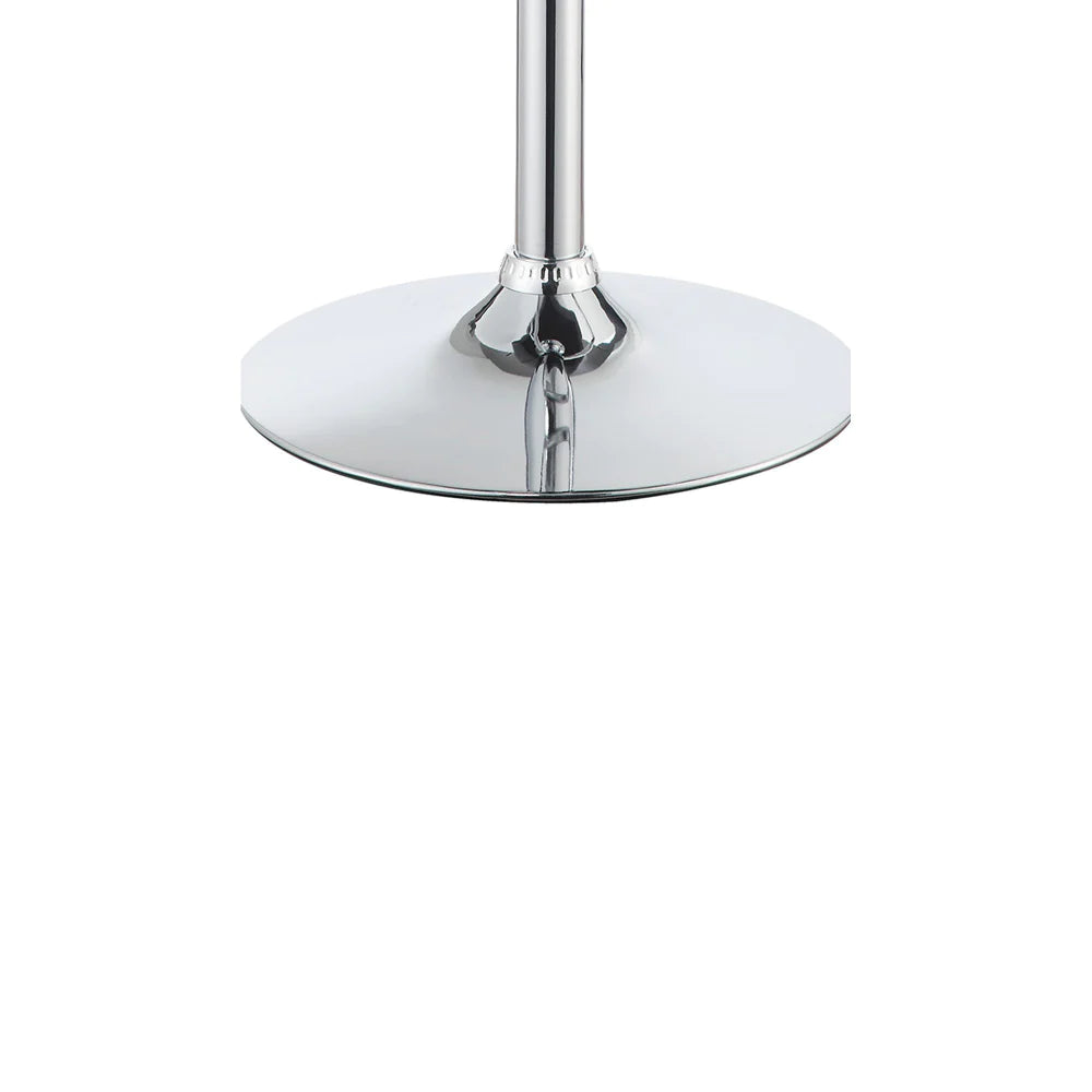 BM160780 Modern Adjustable Swivel Metal Bar Stool, Brown And Silver ,Set Of 2