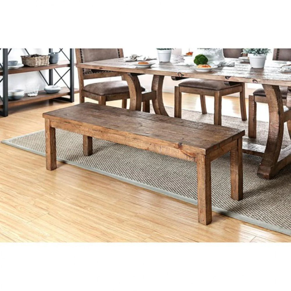 Old Style Wood Bench, Brown - BM166164