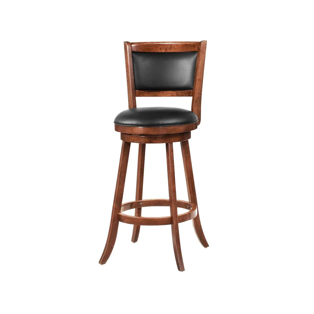 BM69022 Contemporary 29" Bar Stool With Upholstered Seat, Brown ,Set Of 2