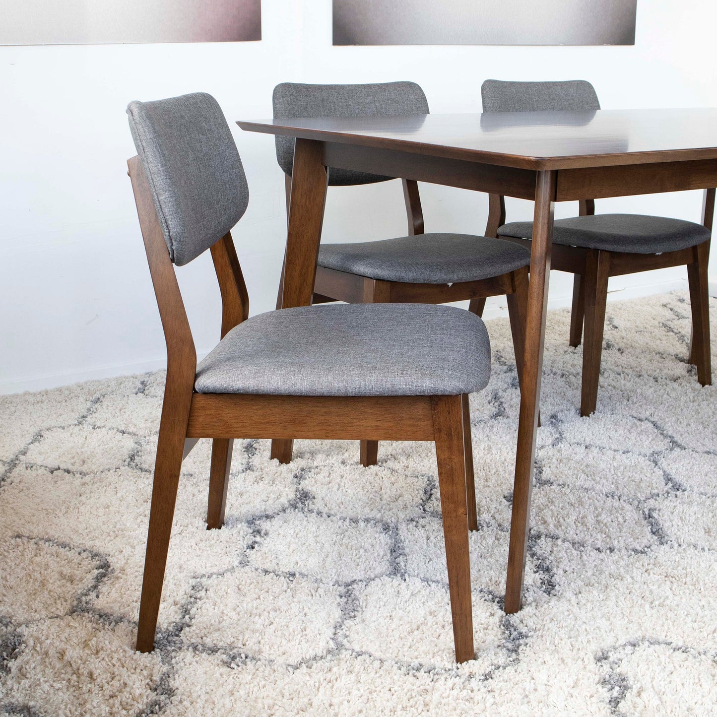 Dining Set, Carlos Walnut Small Table - 4 Carlos Chairs | Ashcroft Furniture | Houston TX | The Best Drop shipping Supplier in the USA