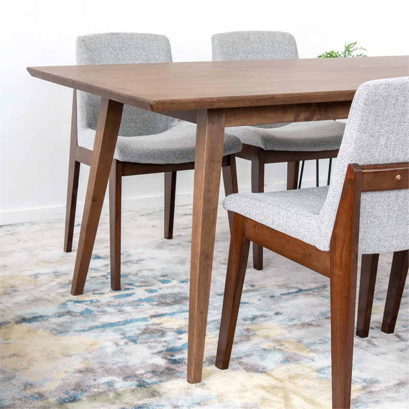 Carlos Dining set with 4 Crystal Light Gray Chairs (Large)