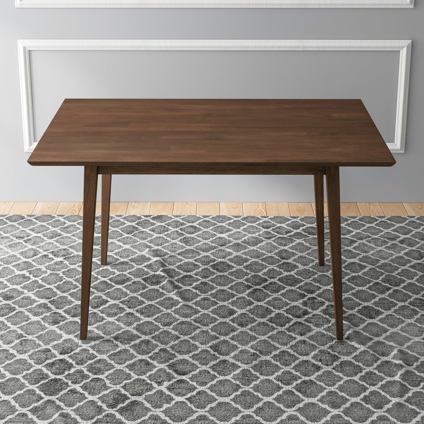 Mary Modern Style Solid Wood Walnut 47" Rectangular Dining Kitchen Table | Ashcroft Furniture Co | Best furniture dropshipping supplier in the USA|