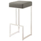 BM168067 Bar Stool With Upholstered Gray Seat With Chrome Base