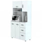 White Finish Wood Kitchen Storage Cabinet- 249840