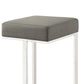 BM168067 Bar Stool With Upholstered Gray Seat With Chrome Base