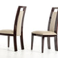 Set Of Two Taupe And Brown Ash Solid Back Dining Chairs- 282994