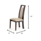 Set Of Two Taupe And Brown Ash Solid Back Dining Chairs- 282994