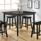 Five Piece Black Square Mix Of Solid And Manufactured Wood Dining Set With Four Chairs- 286135