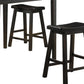 Five Piece Black Square Mix Of Solid And Manufactured Wood Dining Set With Four Chairs- 286135