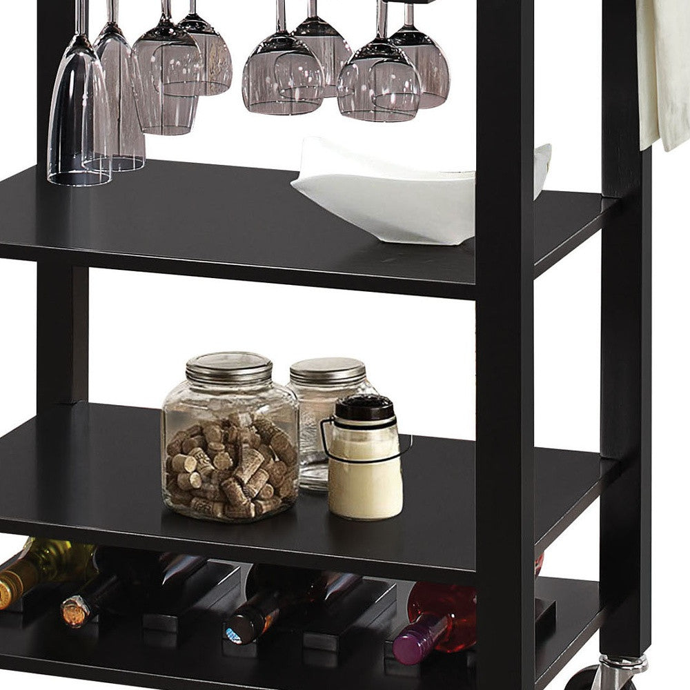 Natural And Black Kitchen Cart- 286678