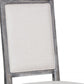 Set Of Two Gray Wood Upholstered Fabric Dining Chairs-318900