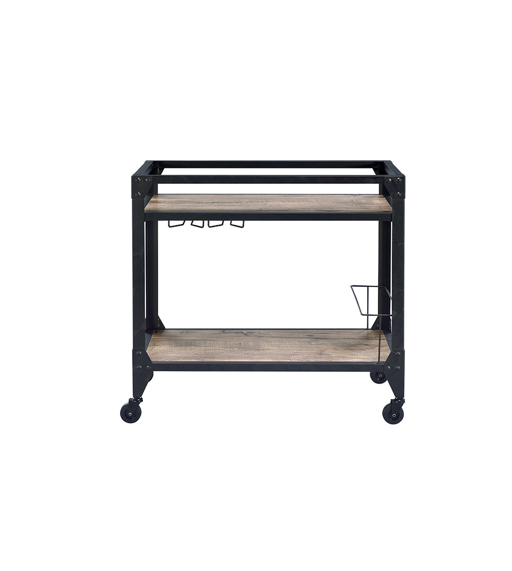 Black Metal Serving Cart-319144