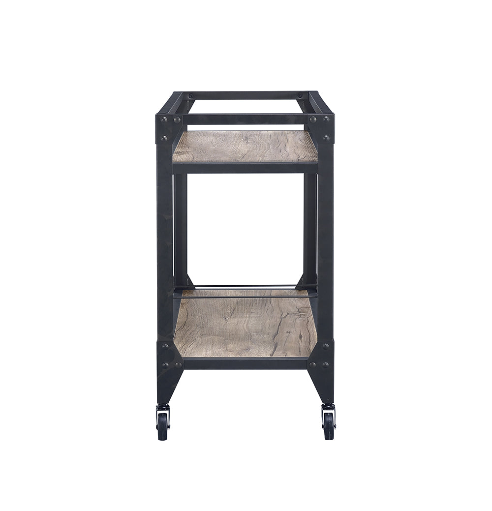 Black Metal Serving Cart-319144