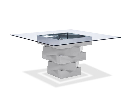 Gray Glass Dining Table- 320783
