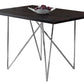 Cappuccino Hollow Core Particle Board Metal Dining Table