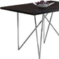 Cappuccino Hollow Core Particle Board Metal Dining Table