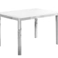 White Particle Board Metal Dining Table