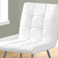 White Foam Metal Polyurethane Leather Look Dining Chairs 2Pcs- 332598