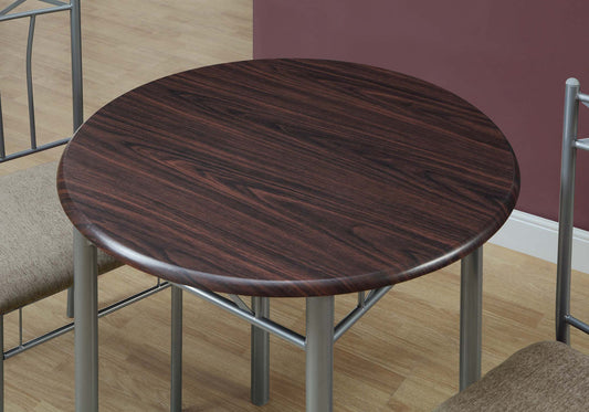 Cappuccinowithsilver Metal 3Pcs Dining Set-333014
