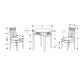 Cappuccinowithsilver Metal 3Pcs Dining Set-333014