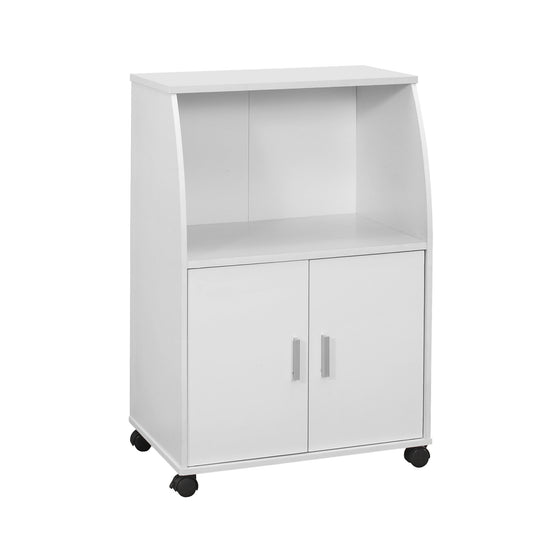 White Particle Board Laminate Kitchen Cart-333052