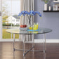 48" Striking Round Glass And Acrylic Dining Table- 347342