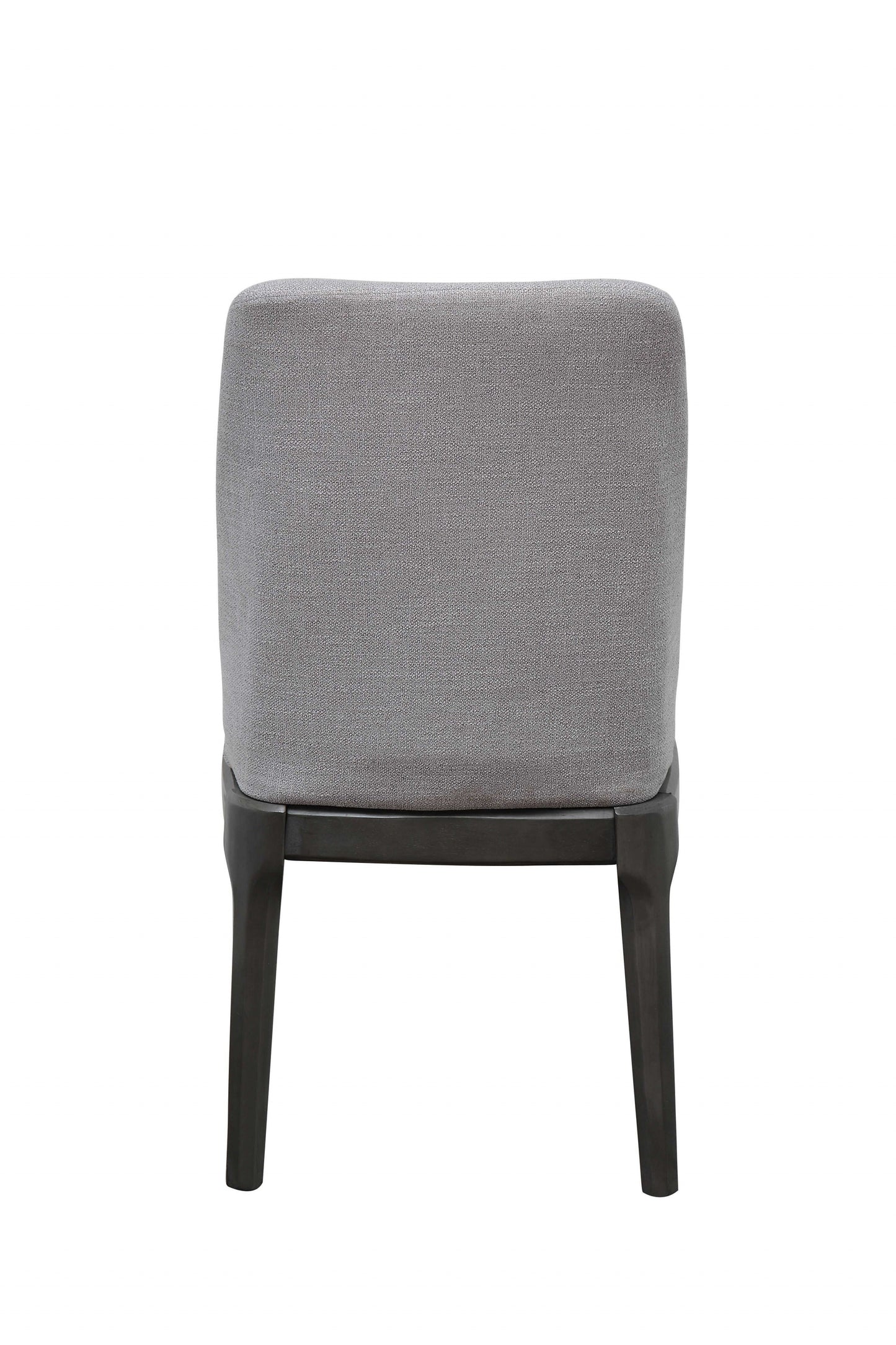 Light Gray Linen Upholstered Seat And Oak Wood Side Chair- 347364