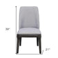 Light Gray Linen Upholstered Seat And Oak Wood Side Chair- 347364