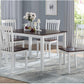 White Walnut Wood 5Pc Pk Dining Set-347368