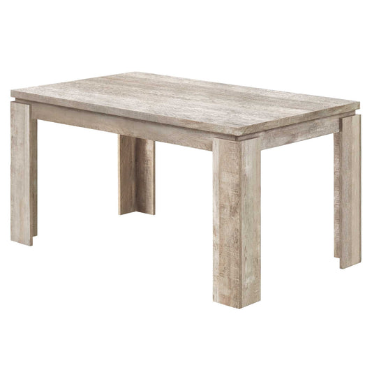 Taupe Reclaimed Wood Look Dining Table-355696