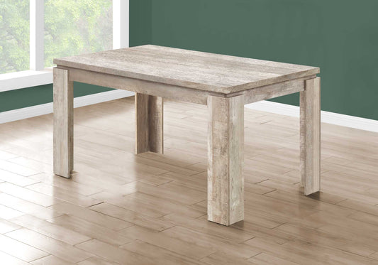 Taupe Reclaimed Wood Look Dining Table-355696