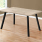 Dark Taupe Black Metal Dining Table