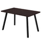 Cappuccino Black Metal Dining Table-366050